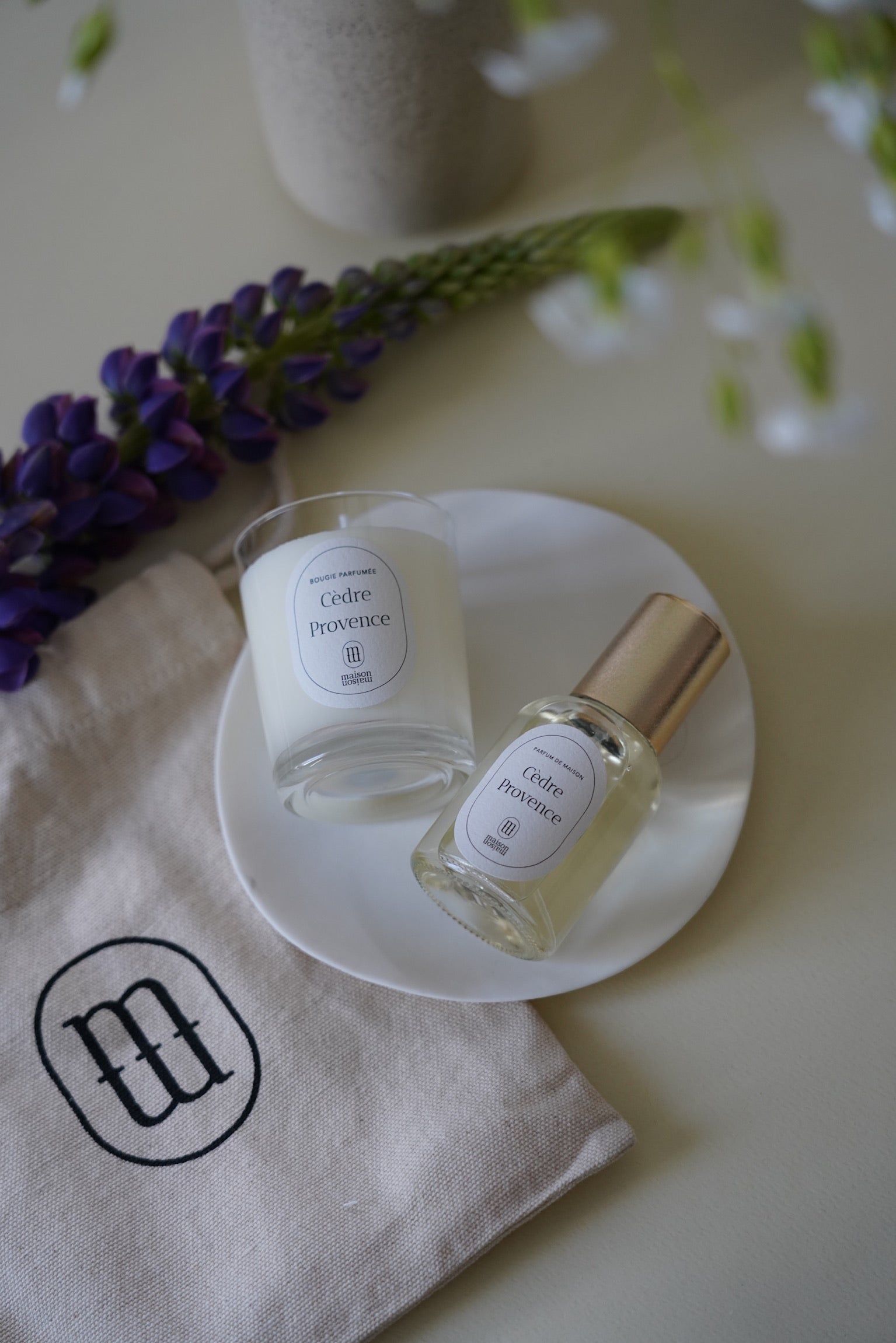 Set Bougie et parfum de maison "Cèdre Provence"