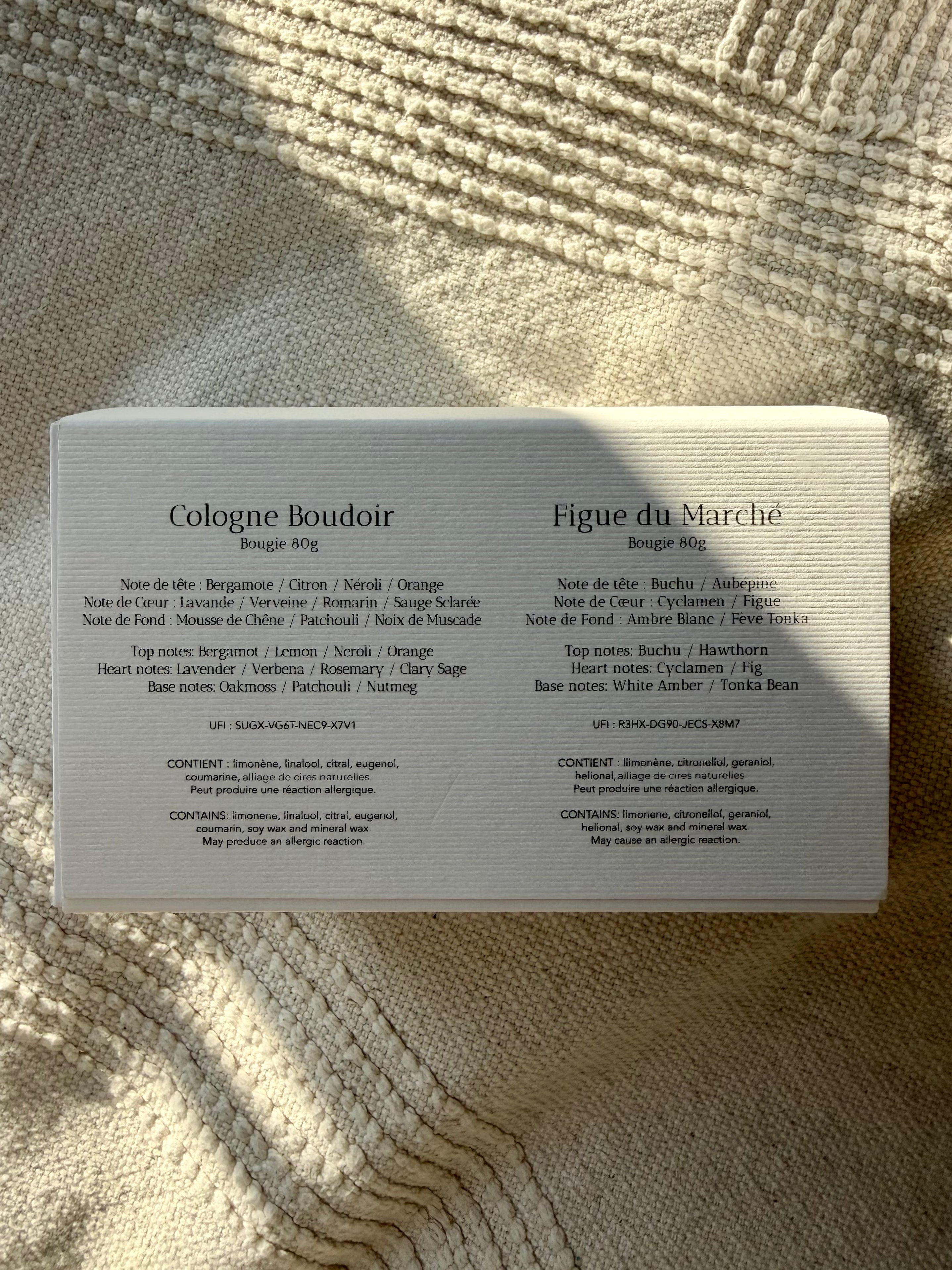Les Deux Bougies - Cologne Boudoir & Figue du Marché